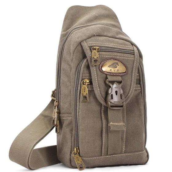 Imagem de Pochete Masculina Transversal Ja8014 KVN - 3 Compartimentos