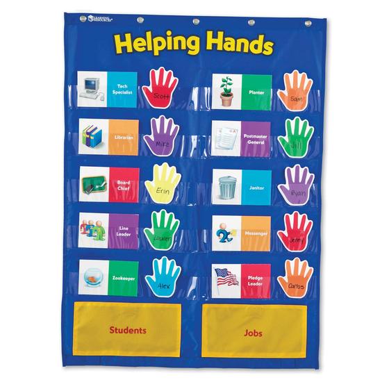 Imagem de Pocket Chart Helping Hands - Recursos de Aprendizagem com 30 Cartas
