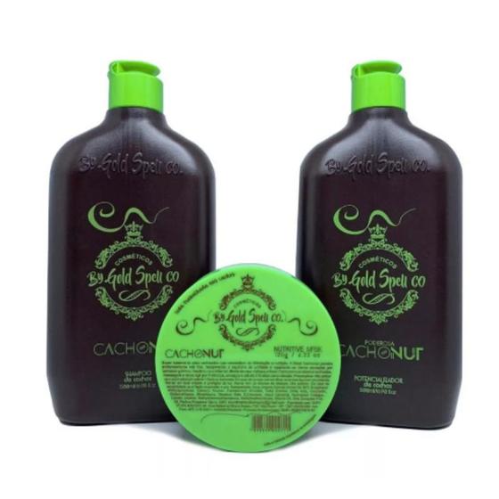 Kit Gold Spell Shampoo + Conditioner 250ml - Traitement Kératine Puissant Anti-frisottis