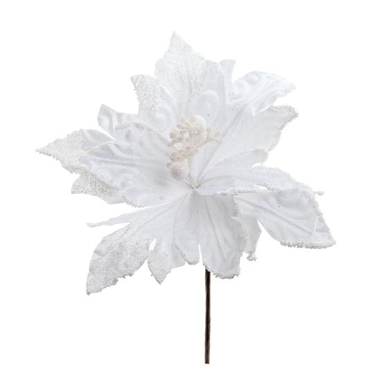 Imagem de Poinsetia Decorativa Branca 15cm C/1un 1007593