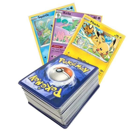 Imagem de Pokémon 50 cartas + 3 cartas BRILHANTES GARANTIDAS COPAG
