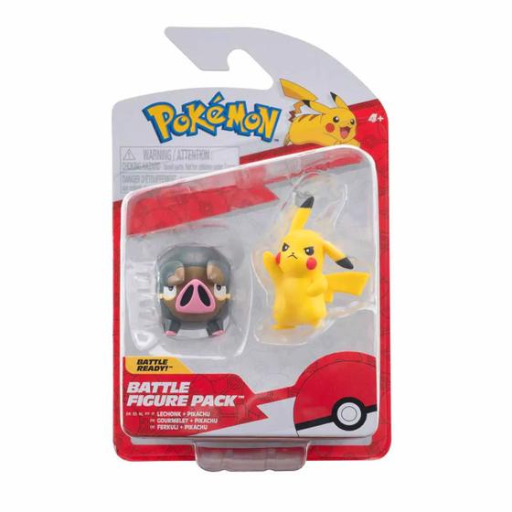 Imagem de Pokémon Battle Figure Pack Bonecos Pokemon Lechonk e Pikachu