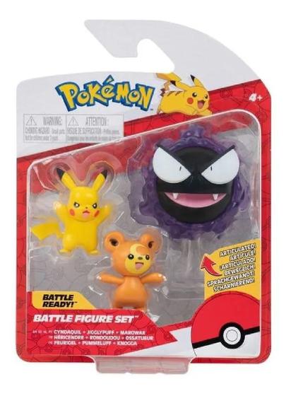 Imagem de Pokemon Battle Set Pikachu Teddiursa e Gastly 2603 Sunny