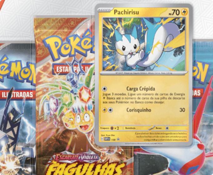 Imagem de Pokemon Blister Triplo EV8 Fagulhas Impetuosas com 19 Cartas