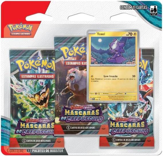 Imagem de Pokémon Booster Blister Triplo Máscaras Do Crepúsculo Copag