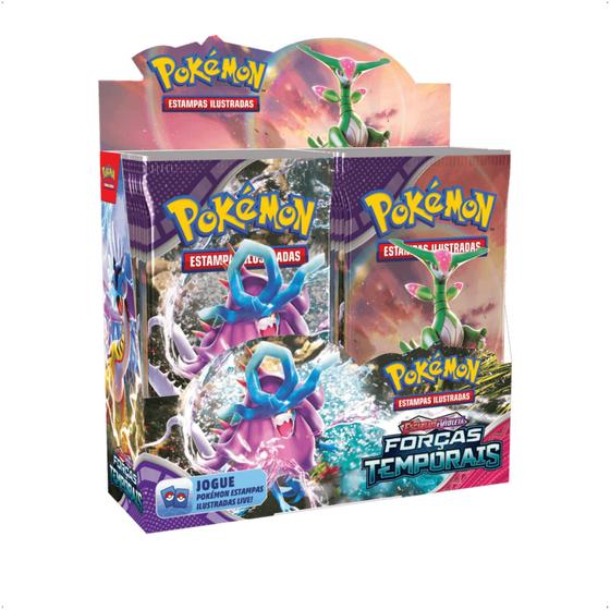 Imagem de Pokemon Booster Box (Caixa c/ 36 pacotes) EV5 Forças Temporais TCG Estampas Ilustradas Copag 33968