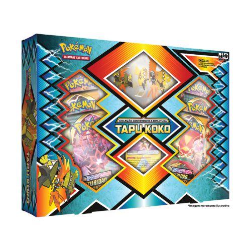 Imagem de Pokemon box tapu koko com miniatura + broche