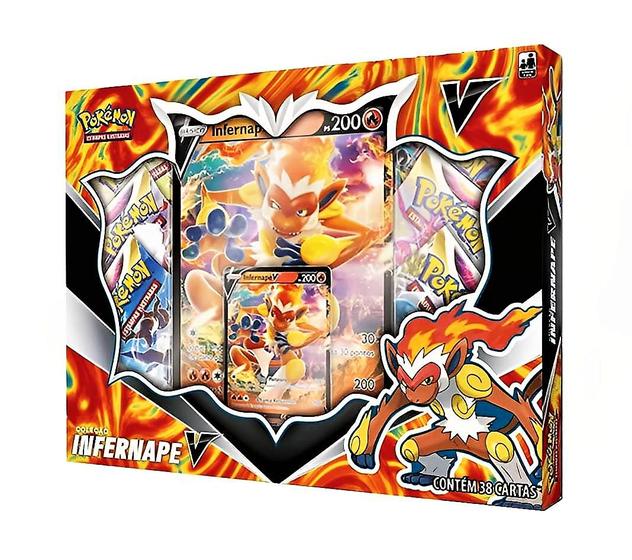 Imagem de Pokémon coleção box infernape v tcg 38 cartas copag