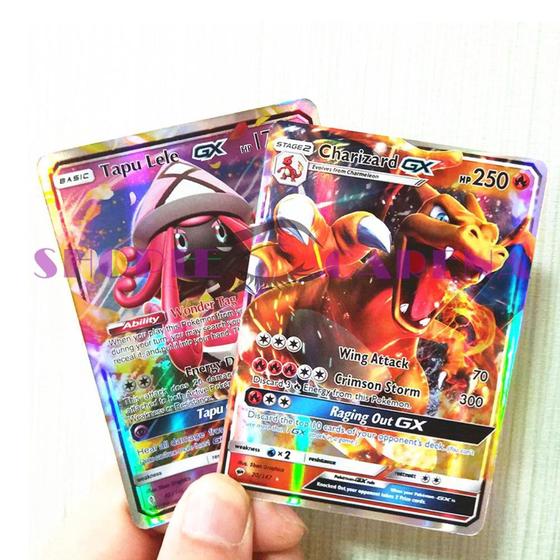 Imagem de Pokémon com 100 Cartas Brilhantes Gx ,E,,V,Vmax Sem Repitação - Proxy