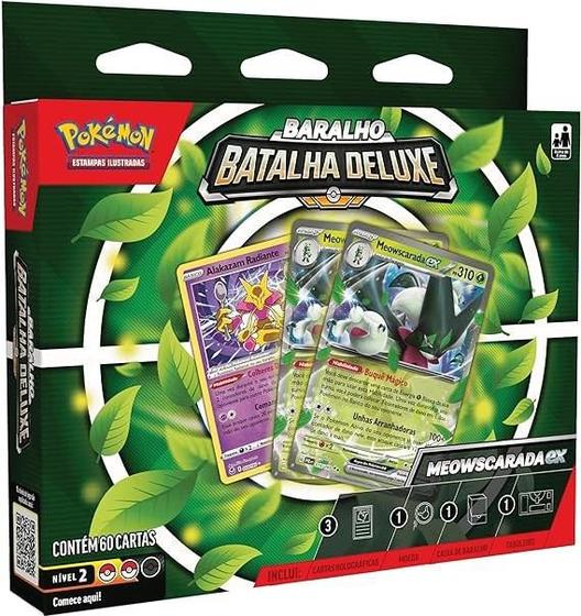 Imagem de Pokemon Deck de Batalha Deluxe Meowscarada Quaquaval Copag 33098