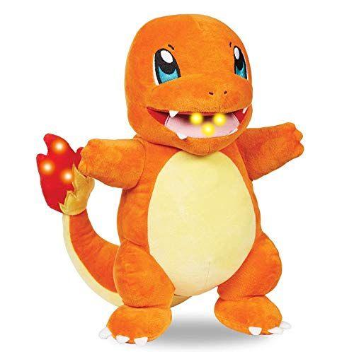 Imagem de Pokémon Flame Action Charmander 10 Polegadas Interactive Plush com luzes e sons - Leve a cauda e boca com múltiplos efeitos sonoros - Embalagem Ecológica - Idade 4+