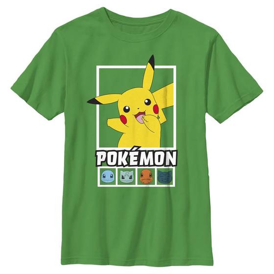 Imagem de Pokemon Kids Squares Team Boys Camisa de Manga Curta Tee, Kel