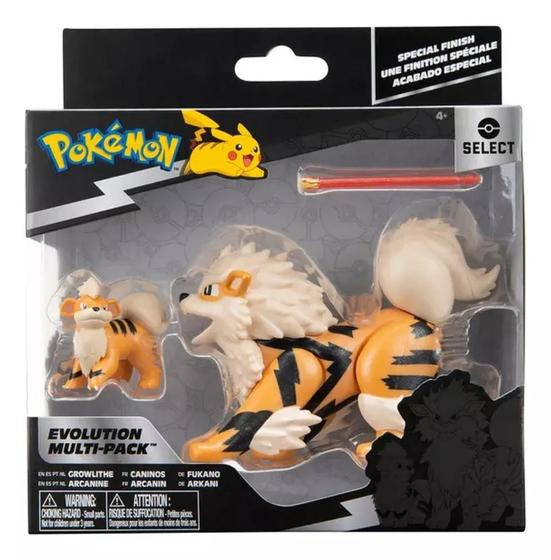 Imagem de Pokémon Multipack Evolução - Growlithe E Arcanine - Jazwares