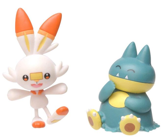 Imagem de Pokemon New Sword and Shield Battle Action Figure 2 Pack - Munchlax e Scorbunny 2" Figuras