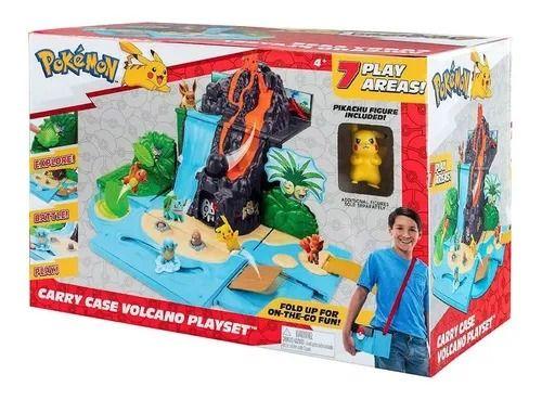 Imagem de Pokemon Playset Carry Case Vulcão - Maleta Vira Campo de Batalha C/ Pikachu  Sunny
