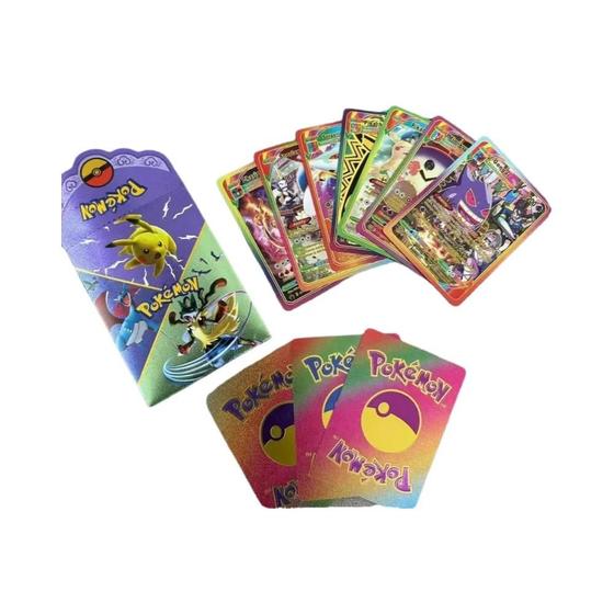 Pikachu Raro Pokémon Raro Pikachu VMAX GX EX V Cartão Dourado Prateado Inglês ...