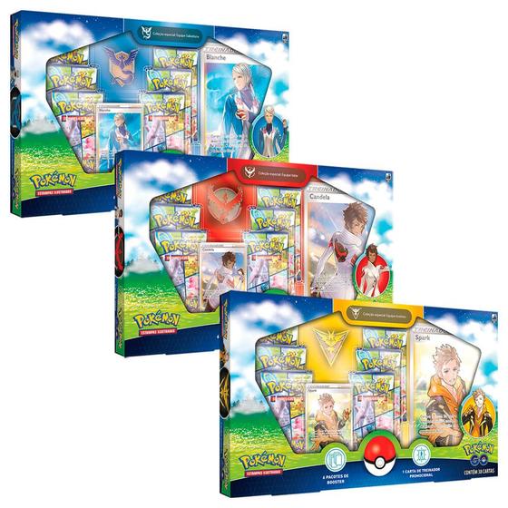 Imagem de Pokémon TCG: 3 Box Pokémon GO Coleção Especial - Equipes Instinto, Sabedoria e Valor