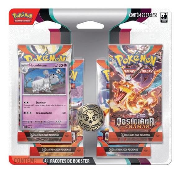 Imagem de Pokemon TCG Blister Quádruplo Obsidiana em Chamas EV3 Copag