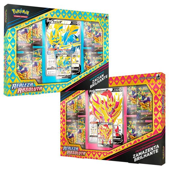 Imagem de Pokémon TCG: Box Realeza Absoluta Coleção Especial Zacian + Zamazenta Brilhante