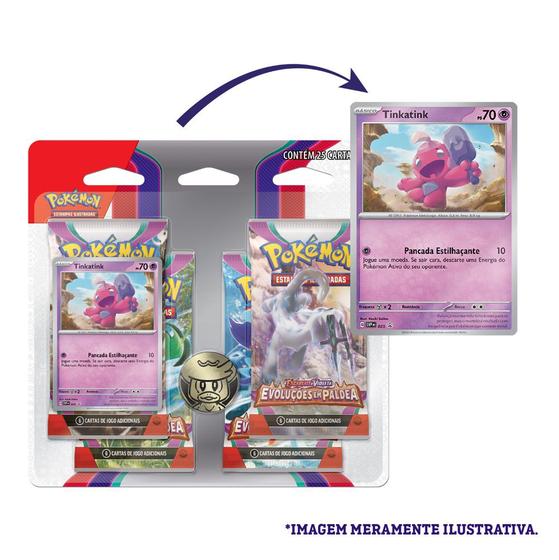 Imagem de Pokémon TCG Quad Pack EV2 Evoluções Em Paldea Tinkatink