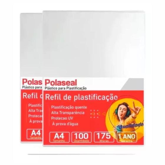 Imagem de Polaseal a4 200un plástico para plastificação 0,07 175mic