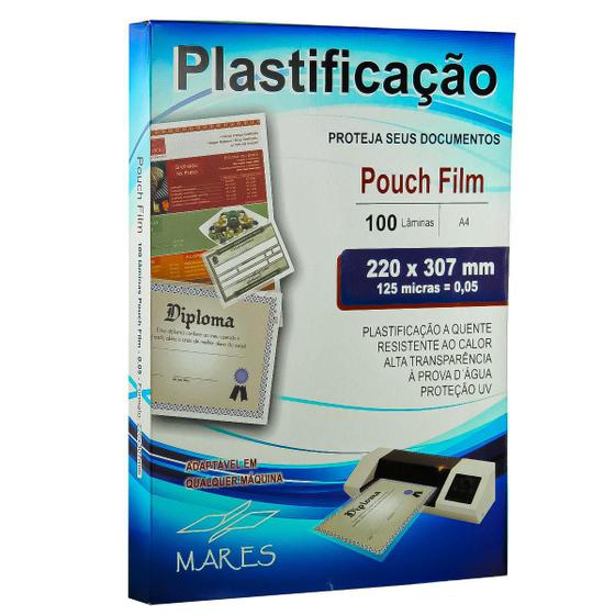 Imagem de Polaseal A4 220x307 -   20 Folhas - Plástico para Plastificação Pouch Film 0,05