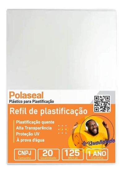 Imagem de Polaseal Plástico Para Plastificação Cnpj 121x191x0,05 20un