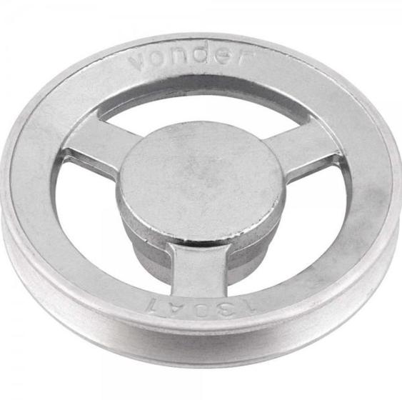 Polia alumínio 130mm 1 canal perfil a - Vonder Menor preço em Polia alumínio 130mm 1 canal perfil a - Vonder