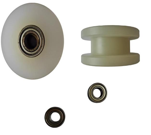Imagem de Polia Externa Nylon Em U Com Rolamento Duplo P/ 500Kg 2 Un