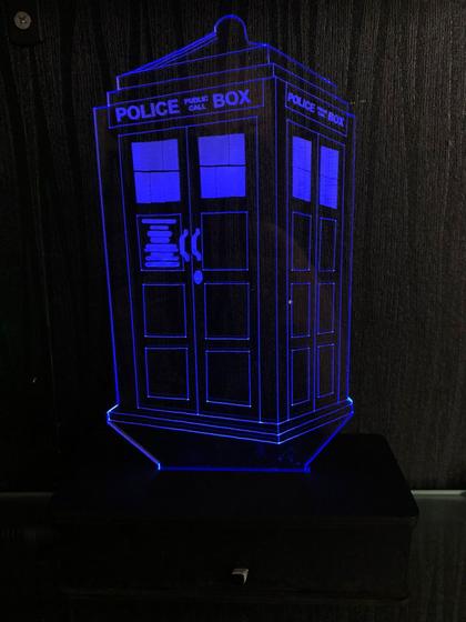 Imagem de Police Box, Caixa Policial, Policia, Telefone, Doctor Who, Luminária Led, Decoração 16 cores
