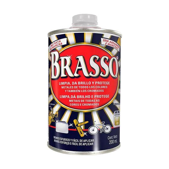 Imagem de Polidor De Metais Brasso Sem Arranhões E Manchas 200ml Brasso