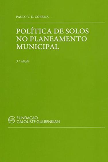 Imagem de Politicas De Solos No Planeamento Municipal - CALOUSTE GULBENKIAN