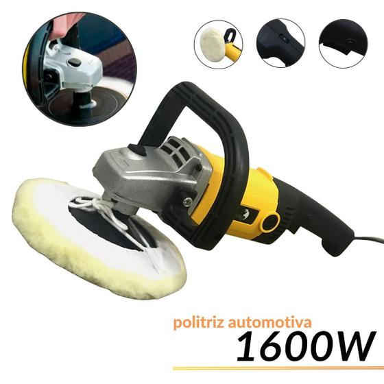 Imagem de Politriz Automotiva Angular Profissional 7 Pol 1600W Máquina Polimento Polir 220V Importway Iwpoa