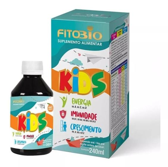 Imagem de Polivitaminico Fitobio Kids 240ml sabor Laranja