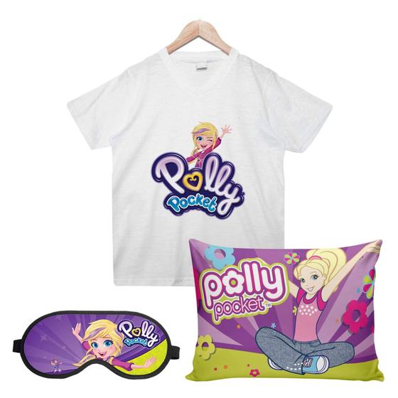 Imagem de Polly Pocket  Camisa, Almofada e Máscara de dormir