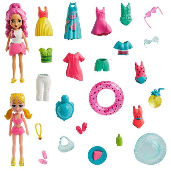 Imagem de Polly Pocket Conjunto Moda Diversão Praia Tropical - Mattel