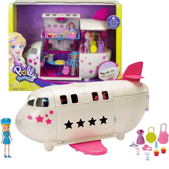 Imagem de Polly Pocket Mega Jatinho Fabuloso De Viagem GKL62 Mattel