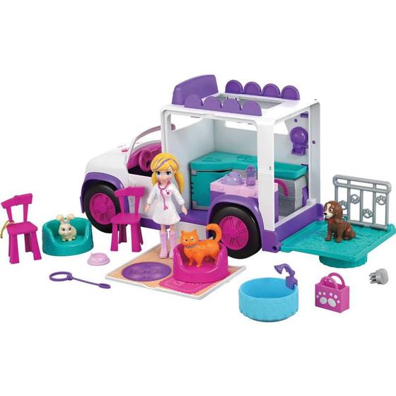 Imagem de Polly Pocket Pet Hospital Móvel dos Bichinho Mattel