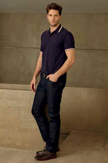 Imagem de Polo Individual Slim Fit Azul