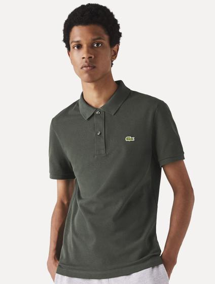 Imagem de Polo Lacoste Masculina Slim Fit Classic Grafite