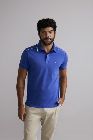 Imagem de Polo Malha Premium Slim Fit - Azul Bic