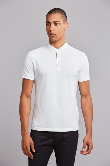 Imagem de Polo Manga Curta Premium Piquet Slim Fit - Branco