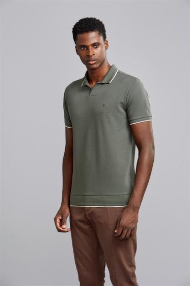 Imagem de Polo Manga Curta Premium Piquet Slim Fit - Verde Escuro