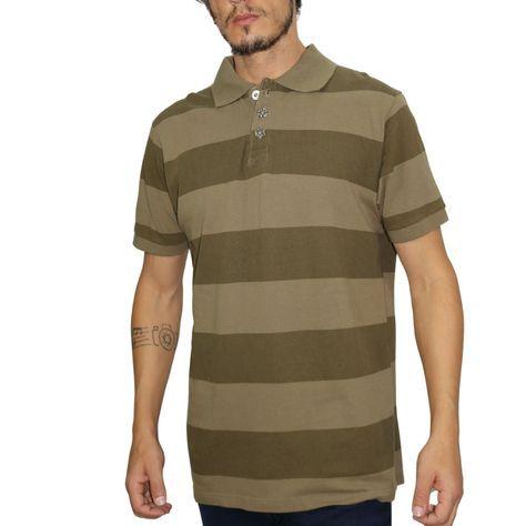 Imagem de Polo Masculina Camisa Listrada Estilo Conforto Qualidade