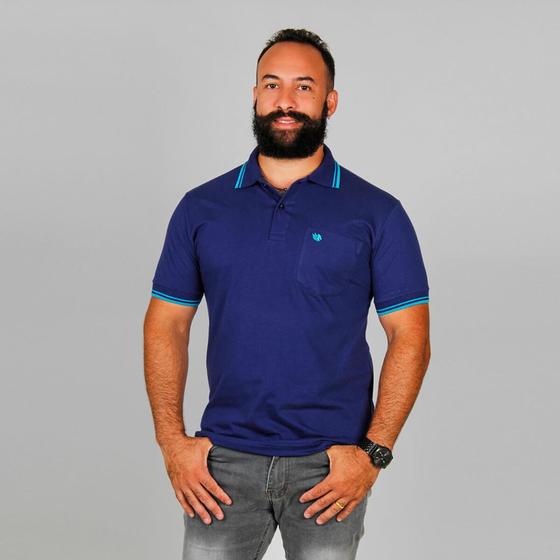 Imagem de Polo Masculina Lisa Bolso