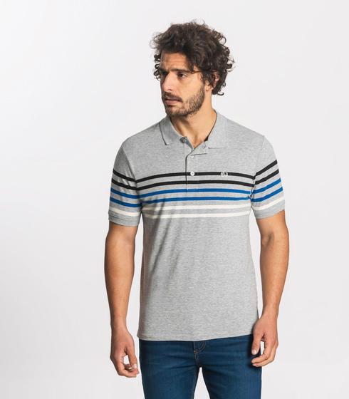 Imagem de Polo Meia Malha Masculina Rovitex Cinza