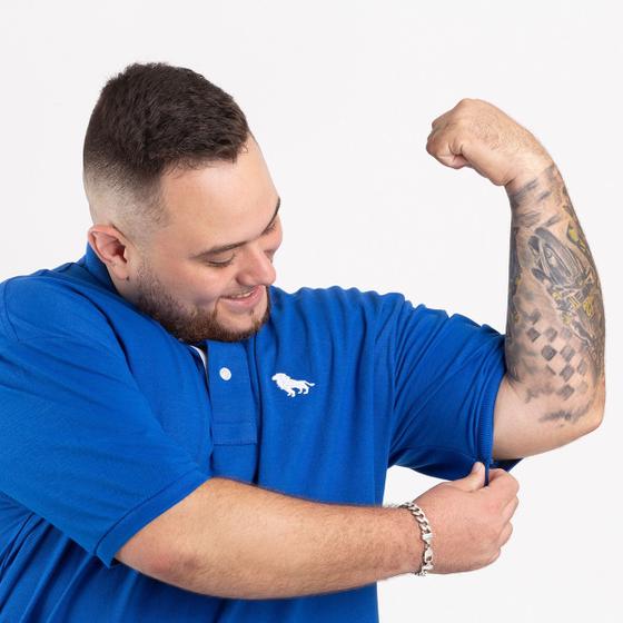 Imagem de Polo Piquet Com Bordado Plus Size G4 E G5