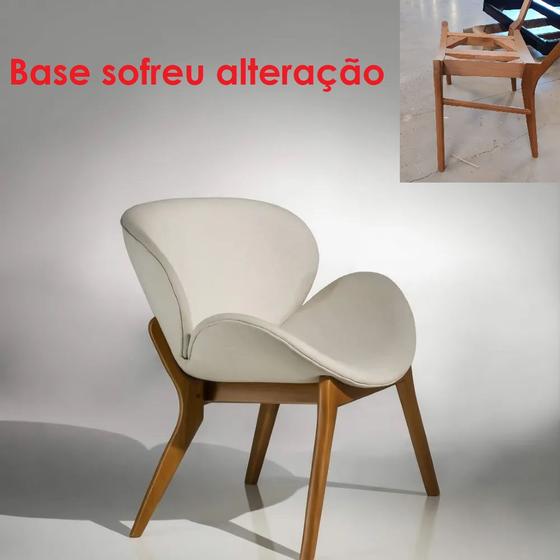 Imagem de Poltrona Brenda Base Champagne Várias Cores - Datelli Design