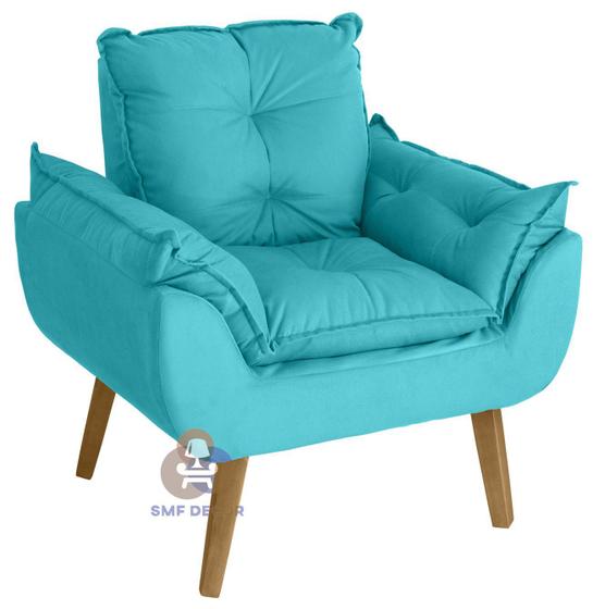 Poltrona/Cadeira Decorativa Opala com pés quadrado SMF DECOR Menor preço em Poltrona/Cadeira Decorativa Opala com pés quadrado SMF DECOR