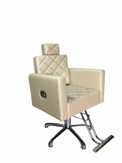 Cadeira Poltrona Munique Maquiagem reclinável - Fabricante: Darus Design -  Cor: Rose Gold em Promoção na Americanas